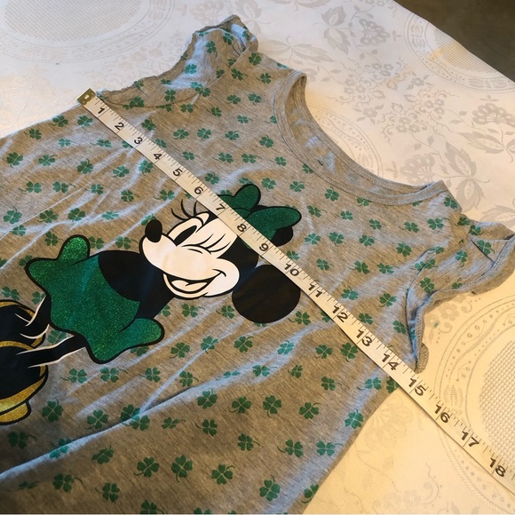 Disney Minnie Mouse Girls Size L T-Shirt Leprechaun Short Sleeves Front Tie-Up - Picture 6 of 14